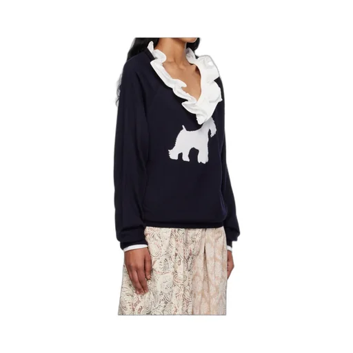 Puppy Pattern Knitted Sweater