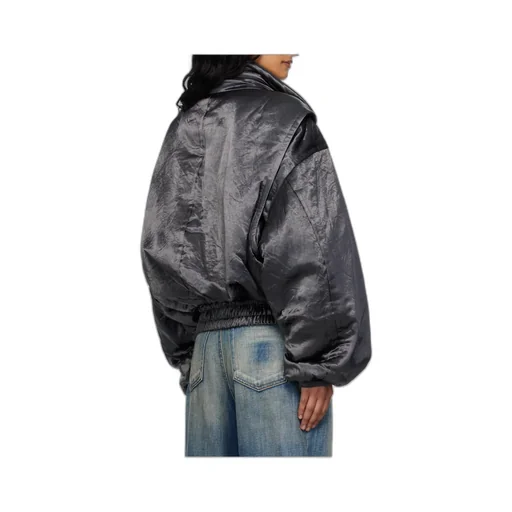 Satin Cargo Bomber Jacket