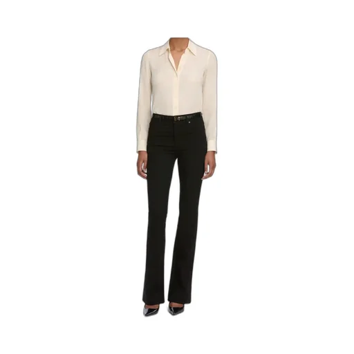 High-Waisted Flared Jeans