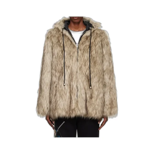 Hooded Reversible Faux Fur Jacket