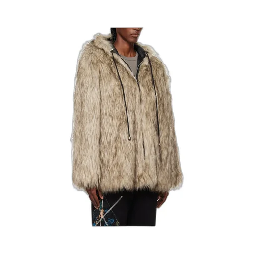 Hooded Reversible Faux Fur Jacket