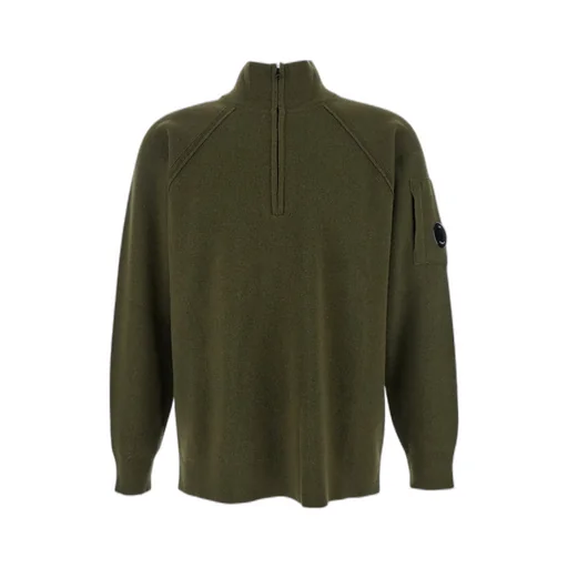 Zip-Pocket Turtleneck Knitwear