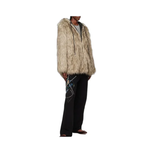 Hooded Reversible Faux Fur Jacket