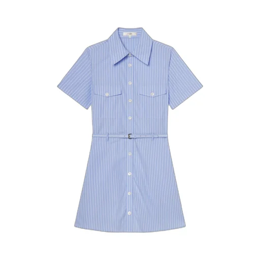 Striped Short-Sleeved Dress