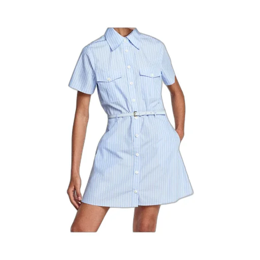 Striped Short-Sleeved Dress