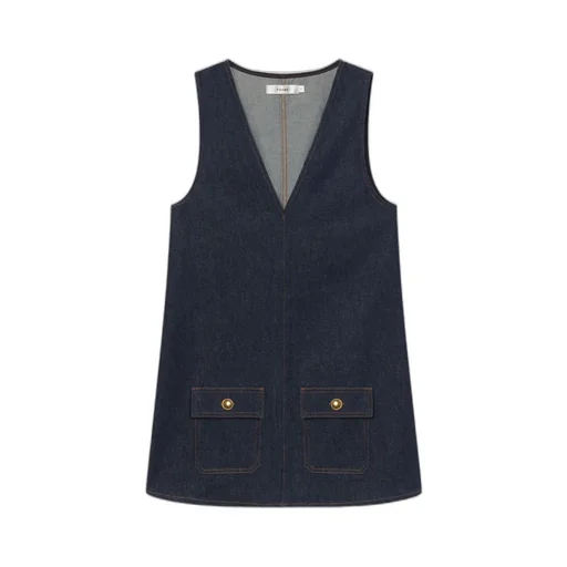 V-Neck Denim Dress