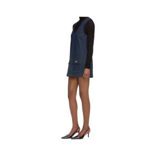 V-Neck Denim Dress