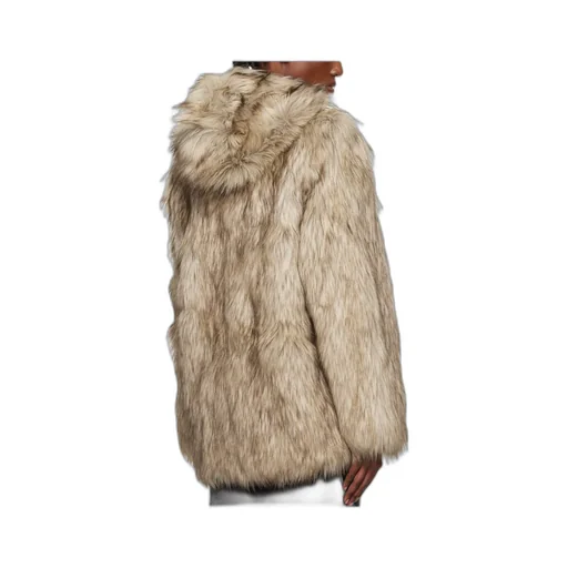 Hooded Reversible Faux Fur Jacket