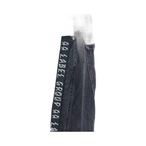 Logo-Tape Straight-Leg Jeans