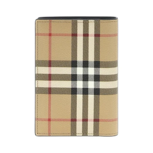 Checked Bi-Fold Passport Holder
