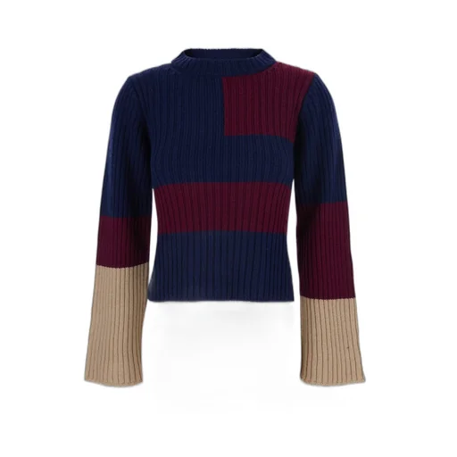 Ribbed Color Block Knitwear