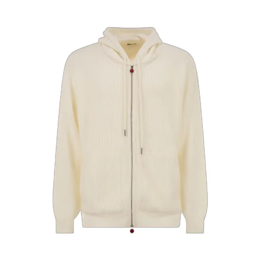 Ribbed Cashmere Hooded Jacket