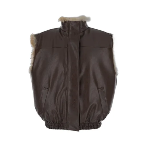 High Neck Sleeveless Coat