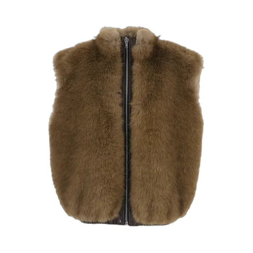 High Neck Sleeveless Coat