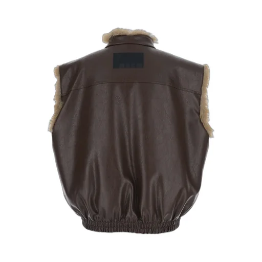High Neck Sleeveless Coat