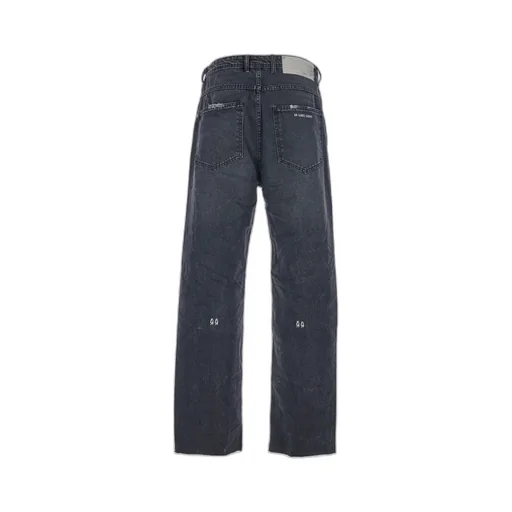 Logo-Tape Straight-Leg Jeans