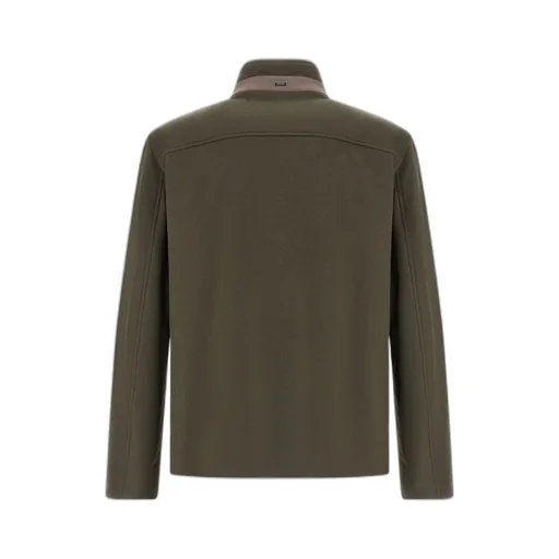 High-Neck Buttoned Jacket