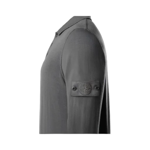 Long-Sleeve Polo Jumper With Ribbed Trims