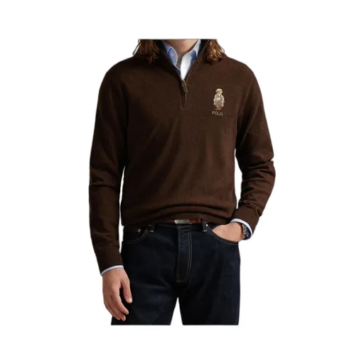Half-Zip Polo Bear Sweater