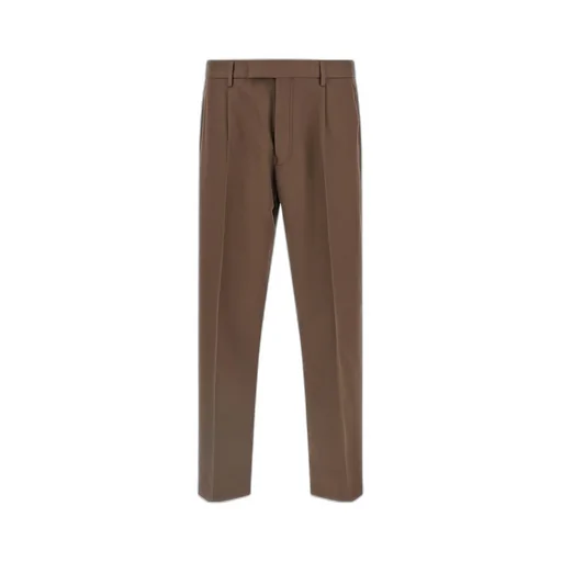 Pleated Wool-Cotton Pants