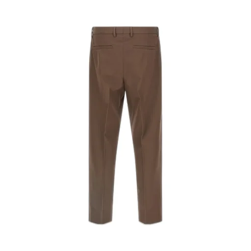 Pleated Wool-Cotton Pants