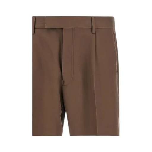 Pleated Wool-Cotton Pants