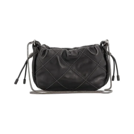 Quilted Drawstring Bucket Bag