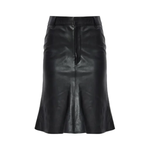 Midi Leather Skirt