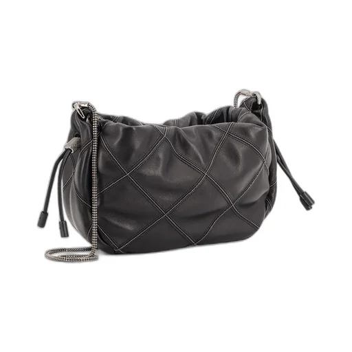 Quilted Drawstring Bucket Bag