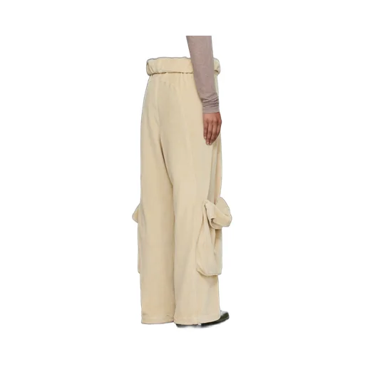 Rolled-Waist Velvet Overalls