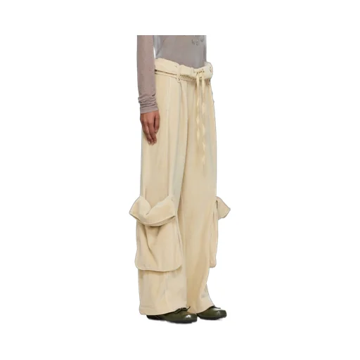 Rolled-Waist Velvet Overalls
