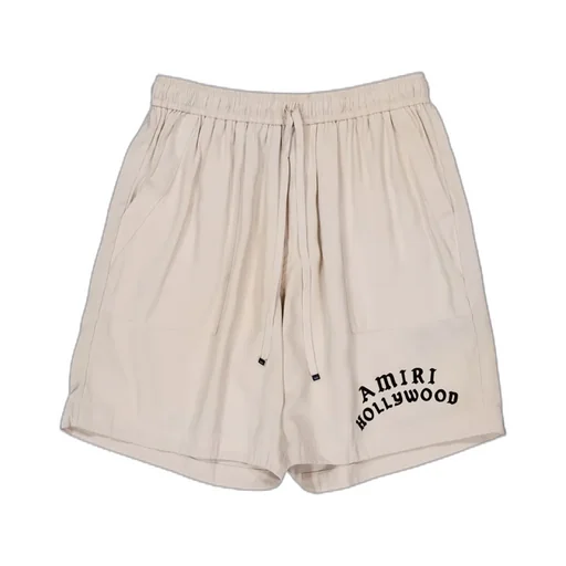 Hollywood-Motif Drawstring Shorts
