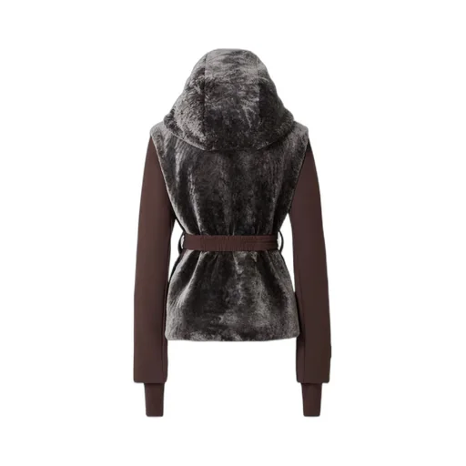 Technical Fabric And Shearling Down Jacket