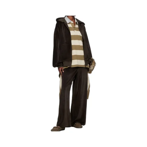 Velvet Wide-Leg Casual Pants
