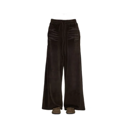 Velvet Wide-Leg Casual Pants