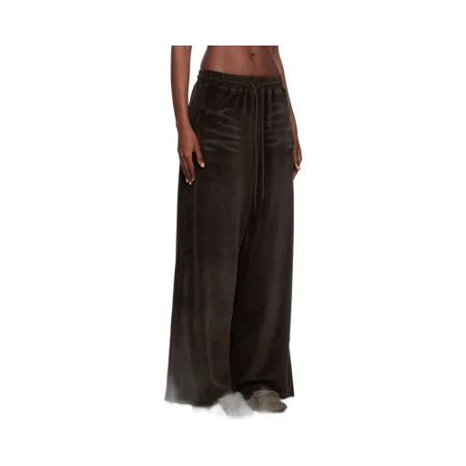 Velvet Wide-Leg Casual Pants