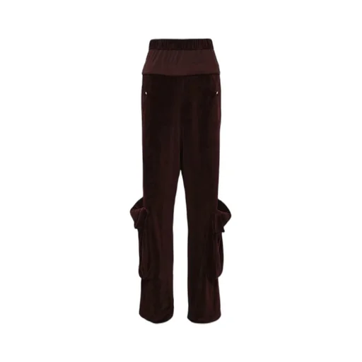 Rolled-Waist Velvet Overalls