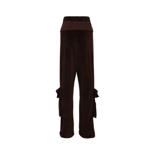 Rolled-Waist Velvet Overalls