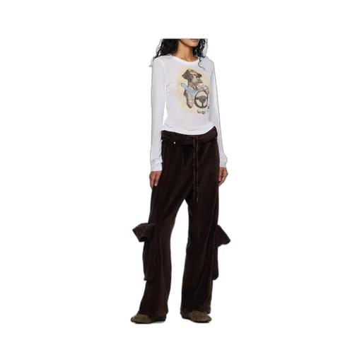 Rolled-Waist Velvet Overalls
