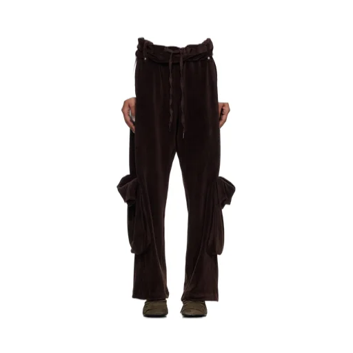 Rolled-Waist Velvet Overalls