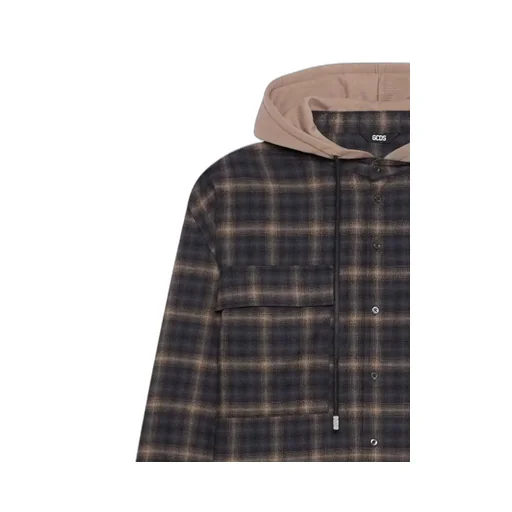 Check Hooded Shirt