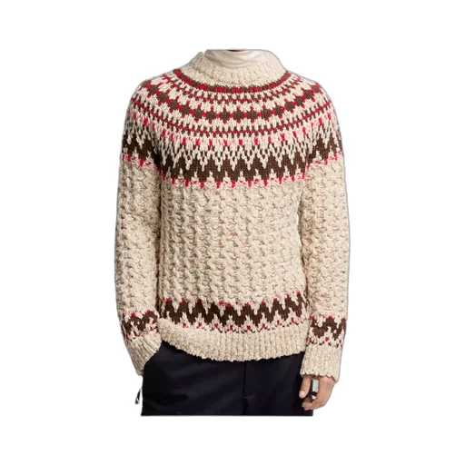 Geometric Jacquard Wool Jumper