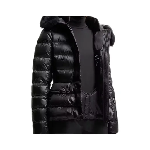 Armoniques Hooded Shearling-Trimmed Down Ski Jacket