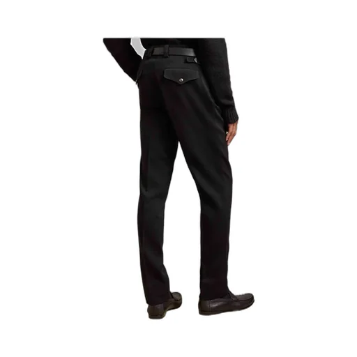 Pleated Flat-Front Trousers