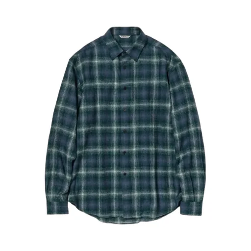 Airy Wool Check Shirt
