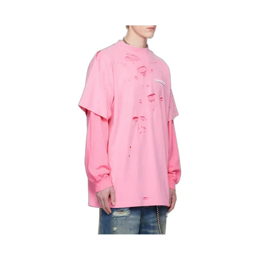 Destroyed Layered Long-Sleeved T-Shirt
