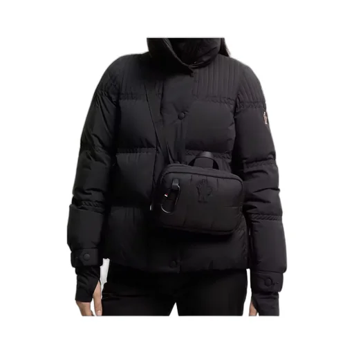 Logo Patch Zip-Up Shoulder Bag