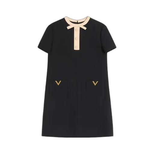 Crepe Couture Short Dress