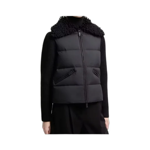 Padded Wool Zip-Up Cardigan