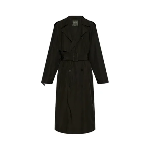 Belted Button-Up Trench Coat